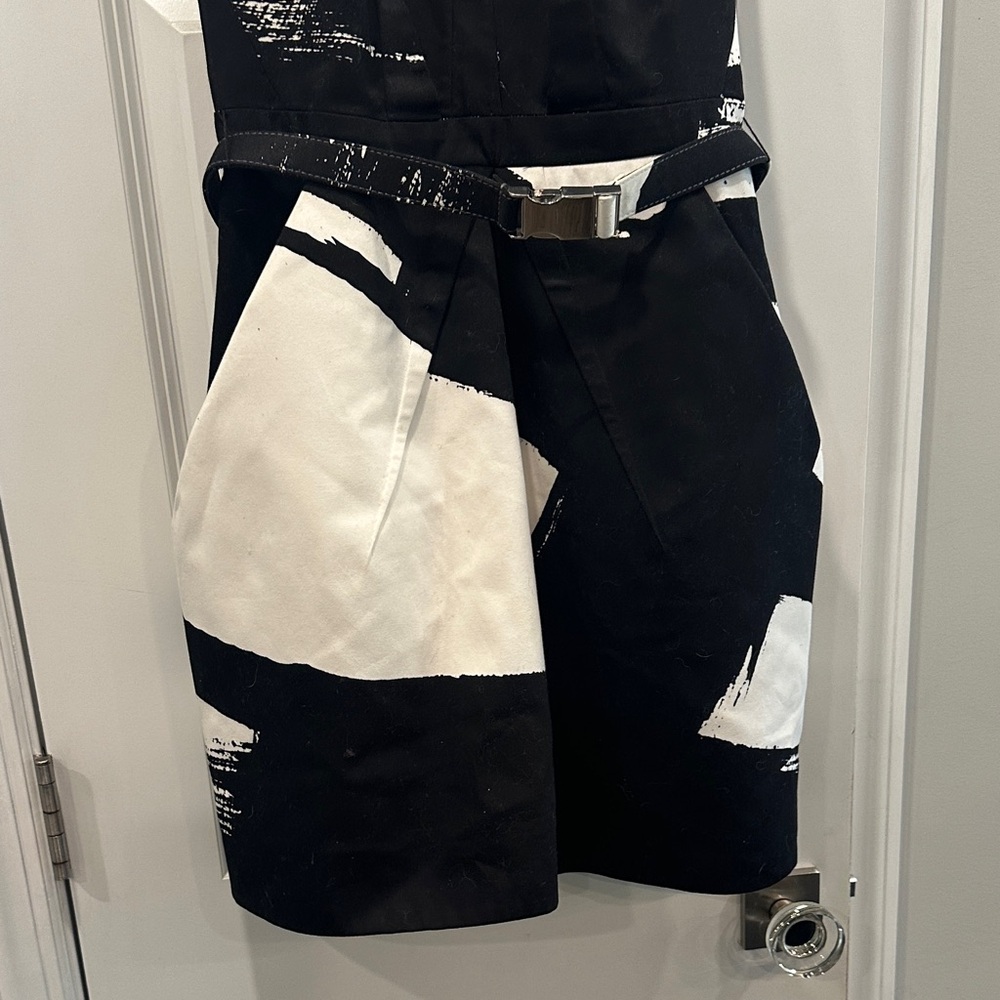 KaufmanFranco Black and White Sleeveless Dress in perfect condition - Picture 5 of 10